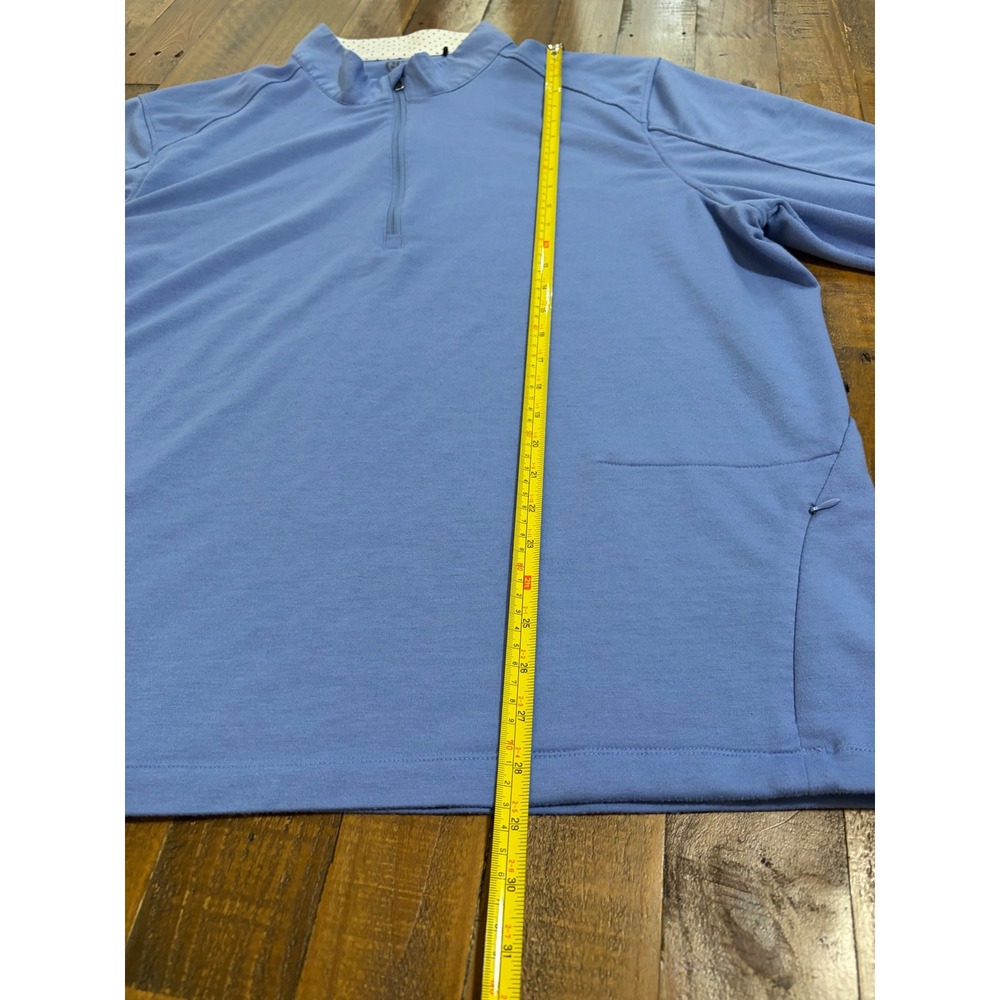 Graham Luxe Mens 2XL Periwinkle Blue Quarter Zip Pullover Performance Sweatshirt - Picture 12 of 12